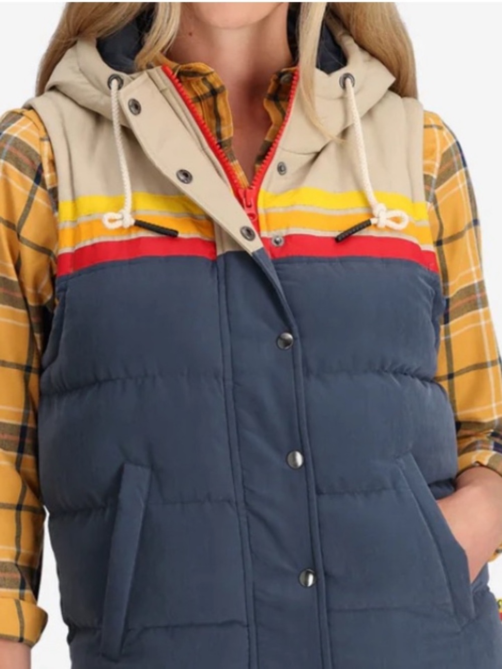 Yocolorado Unisex Epic Fader Puffer Hooded Vest Sz Medium